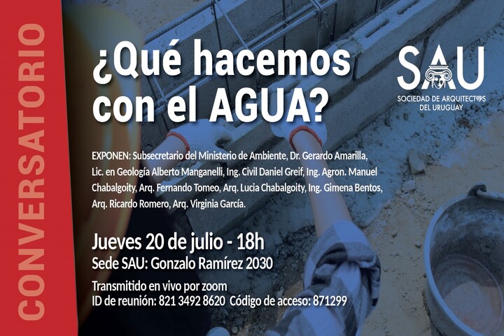 El Arq. Ricardo Romero disertará en el conversatorio “¿Qué hacemos con el agua?”.