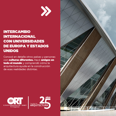 8. Intercambio internacional con universidades de Europa y Estados Unidos durante la carrera de Arquitectura