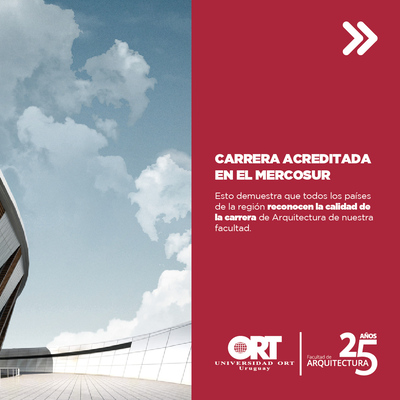 9. La carrera de Arquitectura está acreditada en el Mercosur