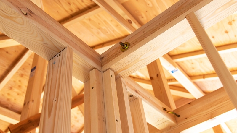 Edificio construido con madera.