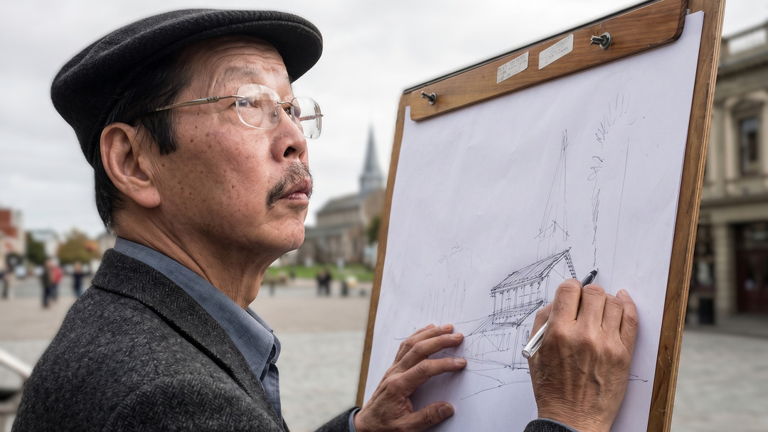 *Retrato de Francis Ching redise&ntilde;ado con IA*