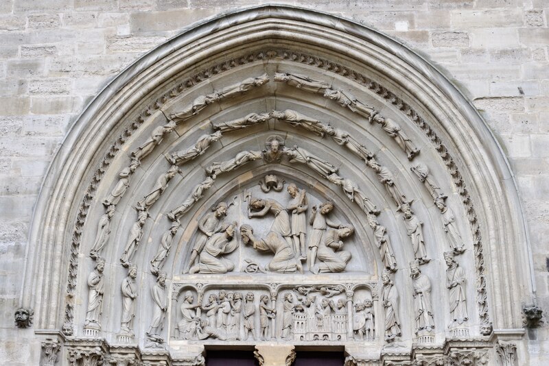 *Arquivoltas y tímpano del portal norte de la Basílica de Saint-Denis / Crédito: Myrabella / Wikimedia Commons / CC BY-SA 3.0*