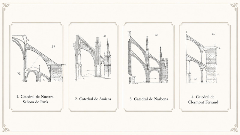 *Ejemplos de arbotantes frecuentes en arquitectura gótica*