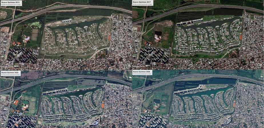 Vista satelital del proyecto y sus avances.