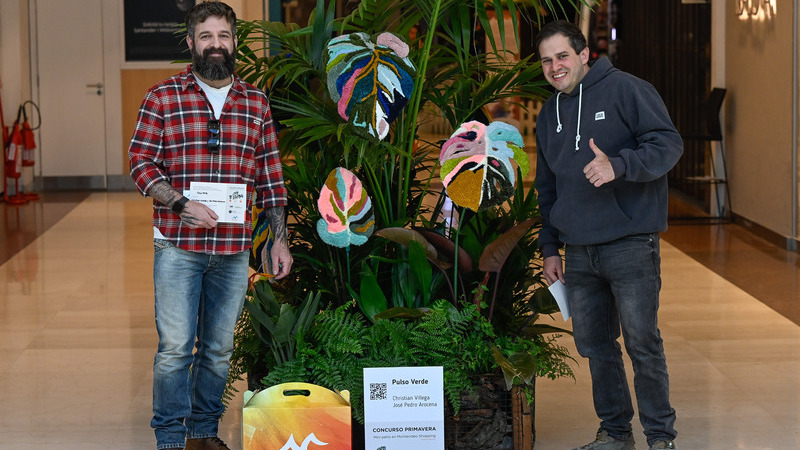 Pulso verde, de Christian Villega y José Pedro Arocena, uno de los proyectos ganadores del concurso de paisajismo Mini Patio en el Shopping 2026