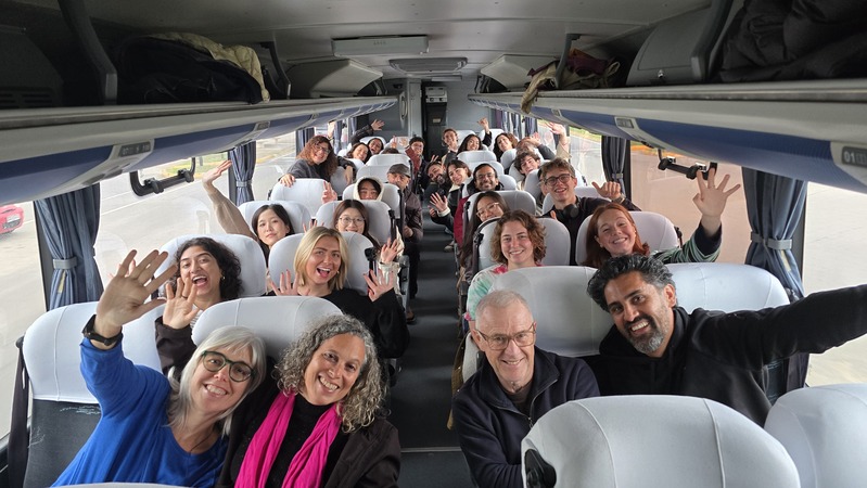 Equipo acad&eacute;mico del Taller internacional arroyo Pantanoso en recorrido por el este de Uruguay.