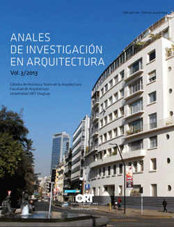 Portada de los Anales de Investigación en Arquitectura 2013.
